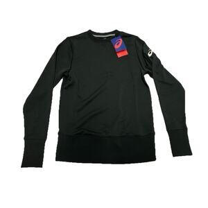 ASICS Womens Crew Sweatshirt Top Tailored Size XS Performance Black